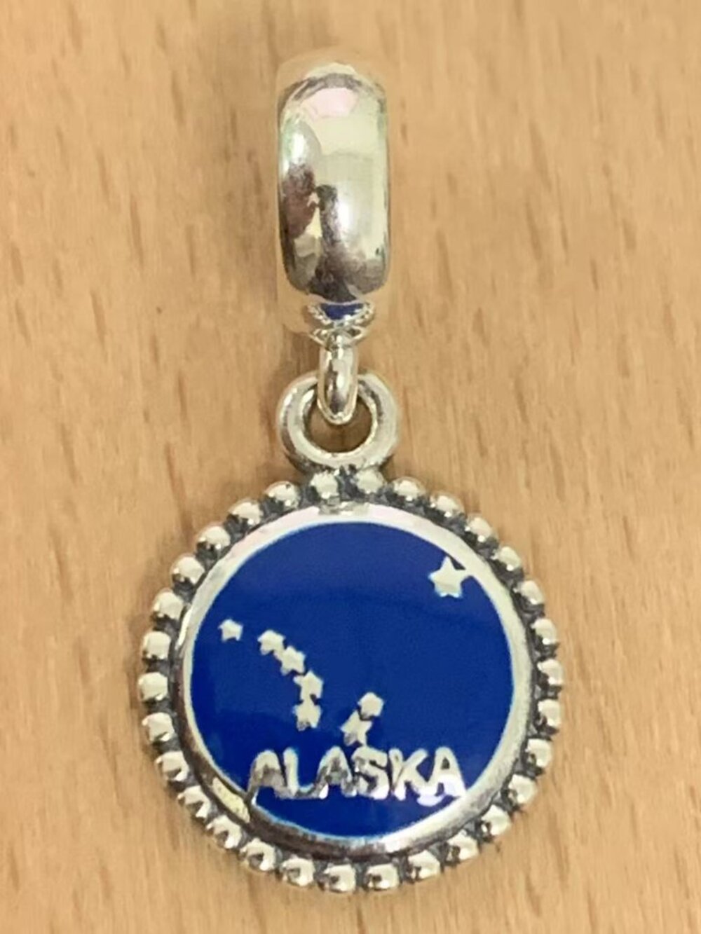 Pandora Alaska Map Charm Pendant, S925 Silver Jewelry